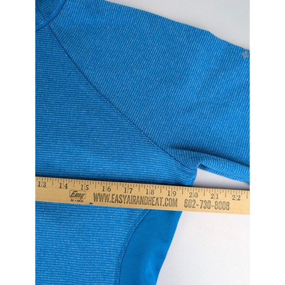 Columbia Women's Large 1/2 Zip Optic Got it Stripe Running Pullover Jacket Blue - Picture 9 of 11